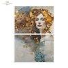 Papier decoupage morwowy FPA2002, Seria Inspired by Klimt, kobiety, zloto, dekoracyjne wzory, kamienie szlachetne, mozaiki, motywy secesyjne * Mulberry decoupage paper FPA2002, women, gold, decorative patterns, gemstones, mosaics, Art Nouveau motifs
